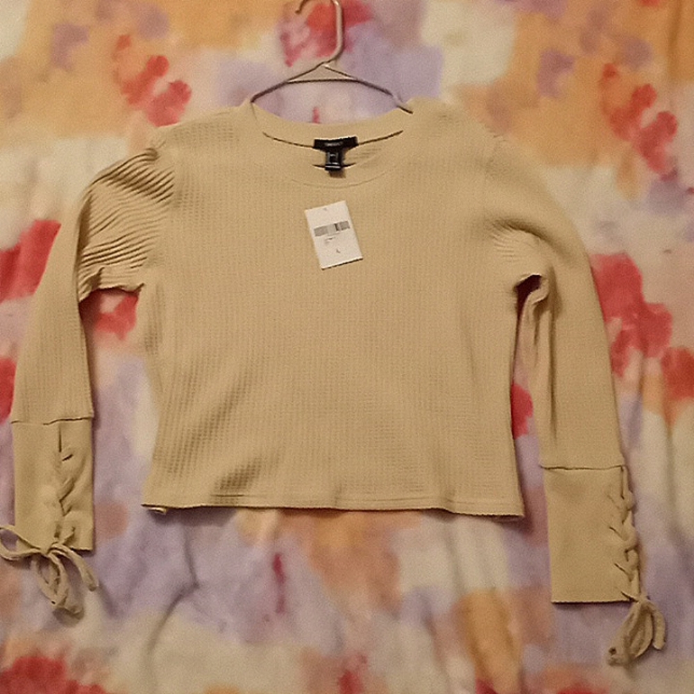 Long Sleeve Knit Crop Top
